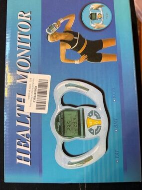 Digital Body Fat & Health Monitor - Silver/Black/Green Display